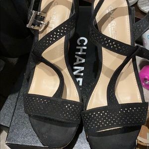 Charles by charles david black wedges